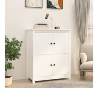 vidaXL Credenza Bianca 83x41,5x100 cm in Legno Massello di Pino