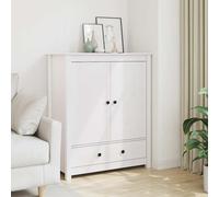 vidaXL Credenza Bianca 83x41,5x100 cm in Legno Massello di Pino