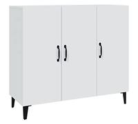 vidaXL Credenza Bianca 90x34x80 cm in Legno Multistrato