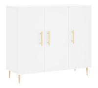 vidaXL Credenza Bianca 90x34x80 cm in Legno Multistrato