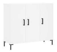 vidaXL Credenza Bianca 90x34x80 cm in Legno Multistrato