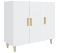 vidaXL Credenza Bianca 90x34x80 cm in Legno Multistrato