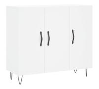 vidaXL Credenza Bianca 90x34x80 cm in Legno Multistrato
