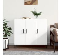 vidaXL Credenza Bianca 90x34x80 cm in Legno Multistrato