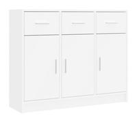 vidaXL Credenza Bianca 91x28x75 cm in Legno Multistrato