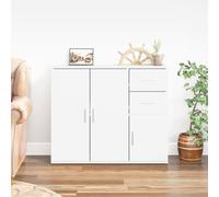 vidaXL Credenza Bianca 91x29,5x75 cm in Legno Multistrato