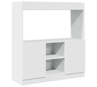 vidaXL Credenza Bianca 92x33x100 cm in Legno Multistrato, libreria, libreria portaoggetti, libreria con Ante, libreria Moderna, Mobile portaoggetti
