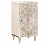 vidaXL Credenza Bianco 40 x 33,5 x 75 cm Legno di mango massello