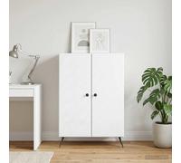 vidaXL Credenza Bianco 66 x 34,5 x 90 cm Legno ingegnerizzato, Soggiorno, rettangolari, moderni, soluzioni di stoccaggio, comodi buffet, sideboard eleganti per la casa
