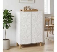 vidaXL Credenza Bianco 66 x 34,5 x 90 cm Legno ingegnerizzato, Elegante buffet vintage, unità di stoccaggio rettangolare, mobile funzionale per soggiorno, organizer per la casa