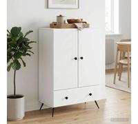 vidaXL Credenza Bianco 66 x 34,5 x 95 cm Legno ingegnerizzato, Mobile elegante da soggiorno, buffet multifunzione, sideboard moderno, pezzo di design raffinato