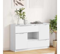 vidaXL Credenza Bianco Lucido 100 x 30 x 65,6 Legno multistrato