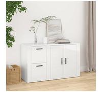 VIDAXL - Credenza Bianco Lucido 100x33x59,5 Cm In Legno Multistrato