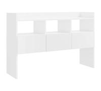 vidaXL Credenza Bianco Lucido 105x30x70 cm in Legno Multistrato