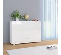 vidaXL Credenza Bianco Lucido 107x35x80,5 cm