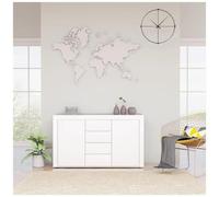 vidaXL Credenza Bianco Lucido 120x36x69 cm in Legno Multistrato