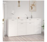 vidaXL Credenza Bianco Lucido 160x36x75 cm in Legno Multistrato