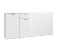 vidaXL Credenza Bianco Lucido 160x36x75 cm in Legno Multistrato