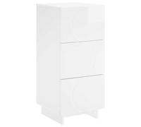 vidaXL Credenza Bianco Lucido 33,5 x 34,5 x 75 cm Legno ingegnerizzato