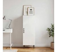 vidaXL Credenza Bianco Lucido 33 x 34,5 x 89,5 cm Legno ingegnerizzato