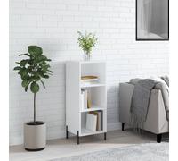 vidaXL Credenza Bianco Lucido 34,5x32,5x90 cm in Legno Multistrato