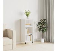 vidaXL Credenza Bianco Lucido 34,5x32,5x90 cm in Legno Multistrato