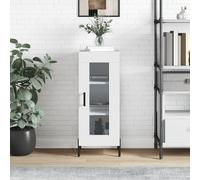 vidaXL Credenza Bianco Lucido 34,5x34x90 cm in Legno Multistrato