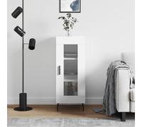 vidaXL Credenza Bianco Lucido 34,5x34x90 cm in Legno Multistrato