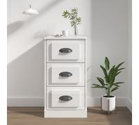 vidaXL Credenza Bianco Lucido 36x35,5x67,5 cm in Legno Multistrato