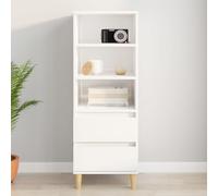 VIDAXL - Credenza Bianco Lucido 40x36x110 Cm In Legno Multistrato