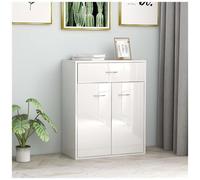 Credenza bianco lucido 60x30x75 cm in truciolato