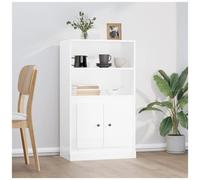vidaXL Credenza Bianco Lucido 60x35,5x103,5 cm in Legno Multistrato
