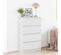 vidaXL Credenza Bianco Lucido 60x35x98,5 cm in Legno Compensato
