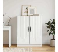 vidaXL Credenza Bianco Lucido 66 x 34,5 x 87 cm Legno ingegnerizzato, Ampia credenza buffet elegante, arredamento moderno per la casa, mobile stiloso e versatile