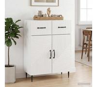 vidaXL Credenza Bianco Lucido 66 x 34,5 x 89,5 cm Legno ingegnerizzato
