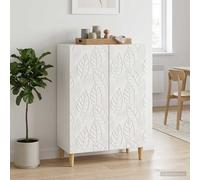 vidaXL Credenza Bianco Lucido 66 x 34,5 x 90 cm Legno ingegnerizzato