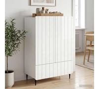 vidaXL Credenza Bianco Lucido 66 x 34,5 x 97 cm Legno ingegnerizzato