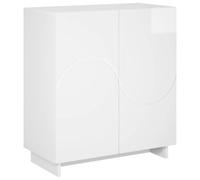 vidaXL Credenza Bianco Lucido 67 x 34,5 x 75 cm Legno ingegnerizzato