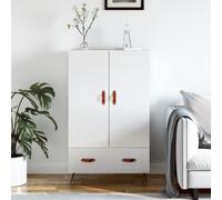 vidaXL Credenza Bianco Lucido 69,5x31x115 cm in Legno Multistrato