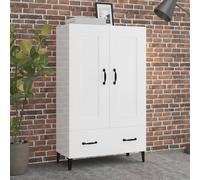 VIDAXL - Credenza Bianco Lucido 70x31x115 Cm In Legno Multistrato