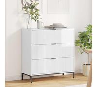 vidaXL Credenza Bianco Lucido 79,5 x 33 x 82 cm Legno ingegnerizzato