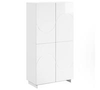 vidaXL Credenza Bianco Lucido 79 x 41 x 151 cm Legno ingegnerizzato
