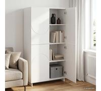 vidaXL Credenza Bianco Lucido 79 x 41 x 151 cm Legno ingegnerizzato