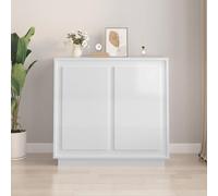 vidaXL Credenza Bianco Lucido 80x34x75 cm in Legno Multistrato