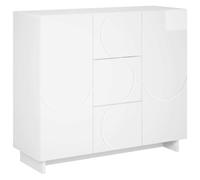vidaXL Credenza Bianco Lucido 85,5 x 31 x 75 cm Legno ingegnerizzato