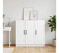 vidaXL Credenza Bianco Lucido 89 x 34,5 x 77 cm Legno ingegnerizzato