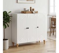 vidaXL Credenza Bianco Lucido 89 x 34,5 x 80 cm Legno ingegnerizzato