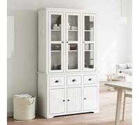 vidaXL Credenza BODO 115,5x43x200,5 cm Legno Massello di Pino Bianco