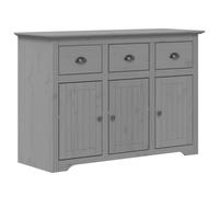 vidaXL Credenza BODO 115x43x79,5 cm in Legno Massello di Pino Grigio, credenza in Legno, armadietto portaoggetti, Mobile con cassetti