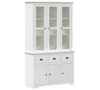 vidaXL Credenza BODO 115,5x43x200,5 cm Legno Massello di Pino Bianco, credenza in Legno, credenza Alta, credenza con Ante, credenza portaoggetti